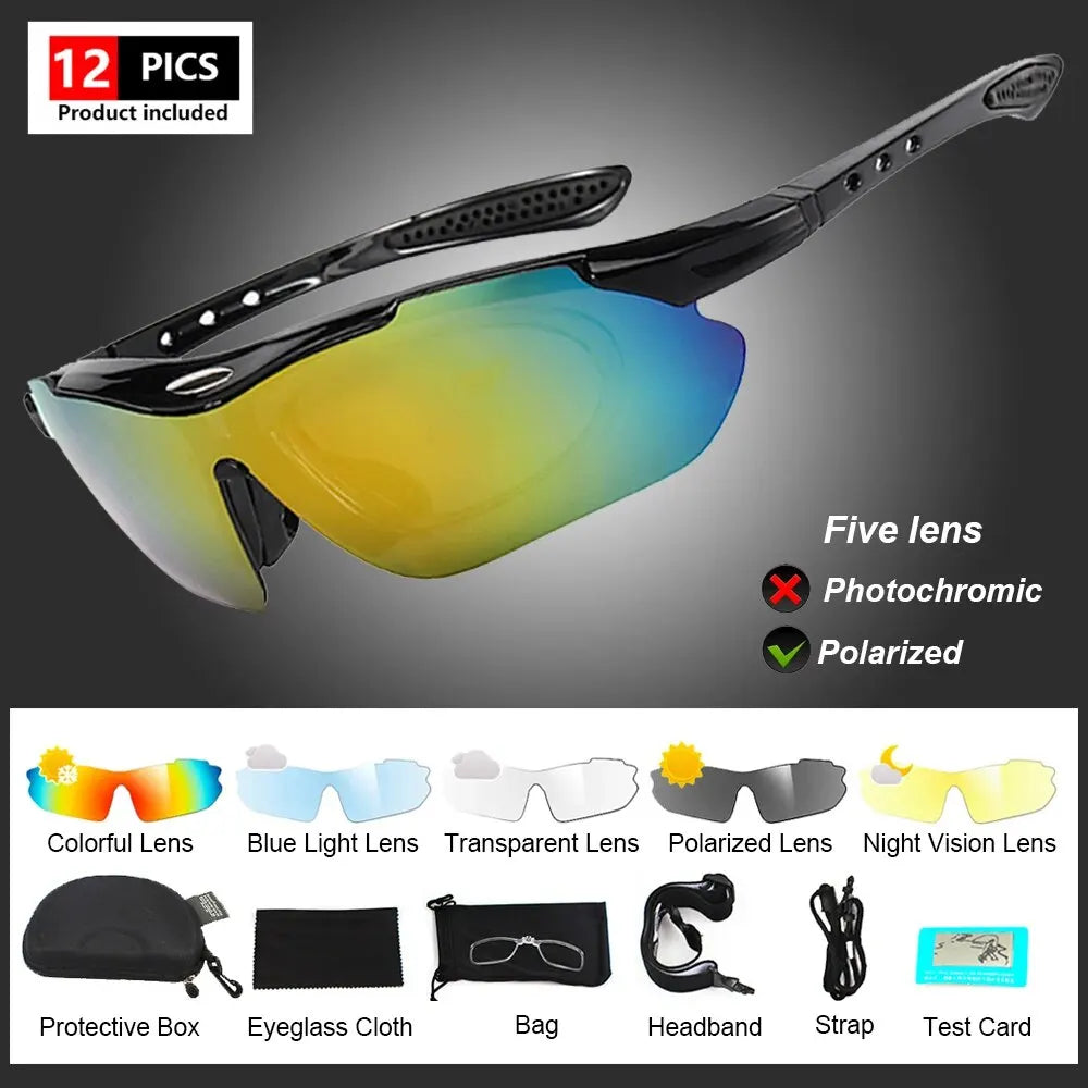 Óculos de Sol Fotocromático Polarizado UV400 para Ciclismo