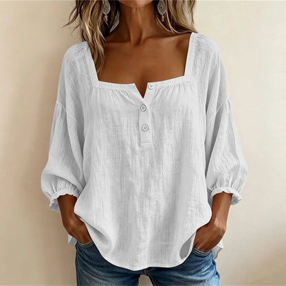Camiseta Feminina Casual Manga 3/4