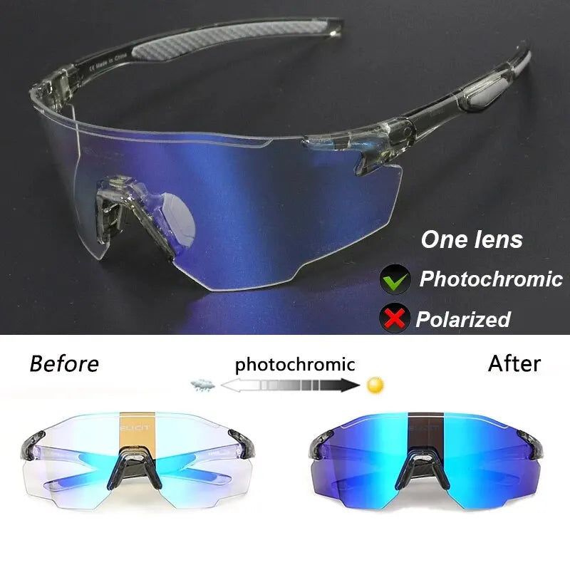 Óculos de Sol Fotocromático Polarizado UV400 para Ciclismo