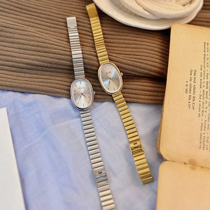 Relógio Feminino Dourado Estilo Vintage com Bracelete