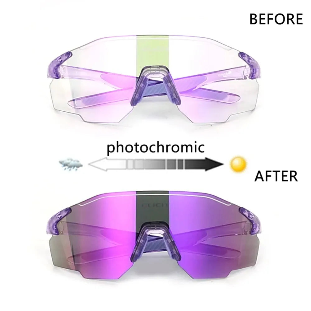 Óculos de Sol Fotocromático Polarizado UV400 para Ciclismo