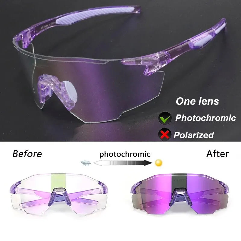 Óculos de Sol Fotocromático Polarizado UV400 para Ciclismo