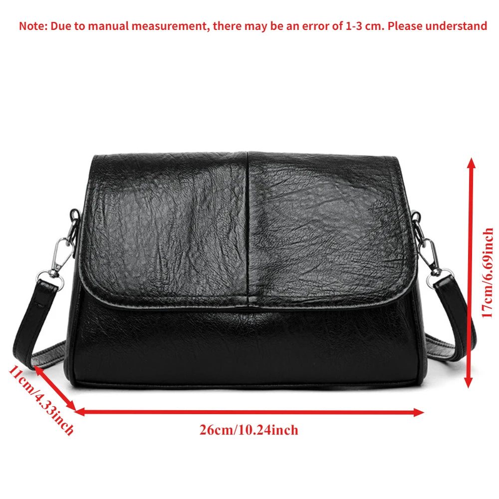 Bolsa Transversal Feminina Vintage em Couro Sintético