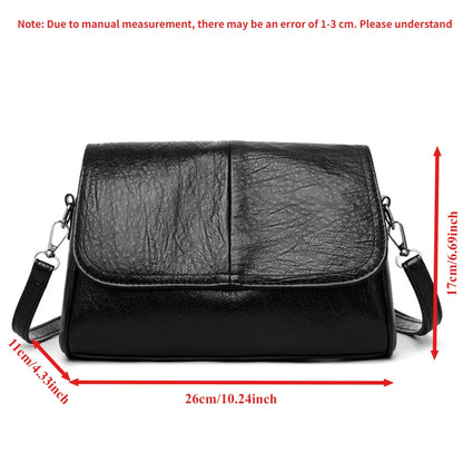 Bolsa Transversal Feminina Vintage em Couro Sintético