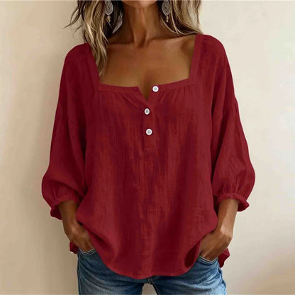 Camiseta Feminina Casual Manga 3/4
