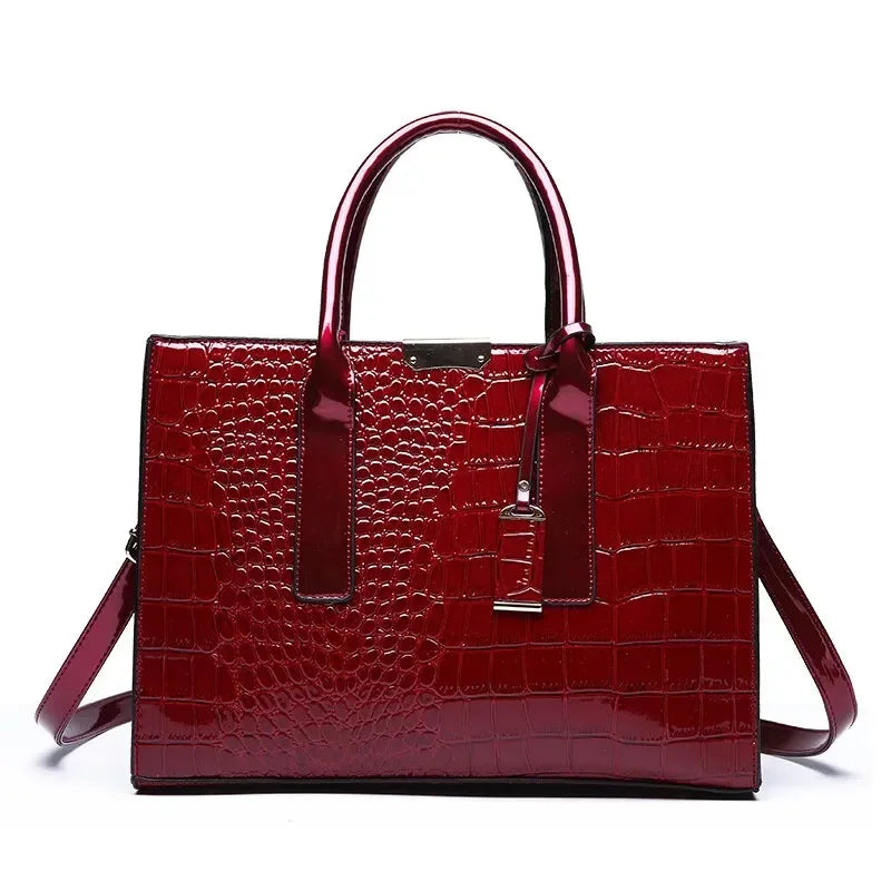 Bolsa Feminina Croco Vintage