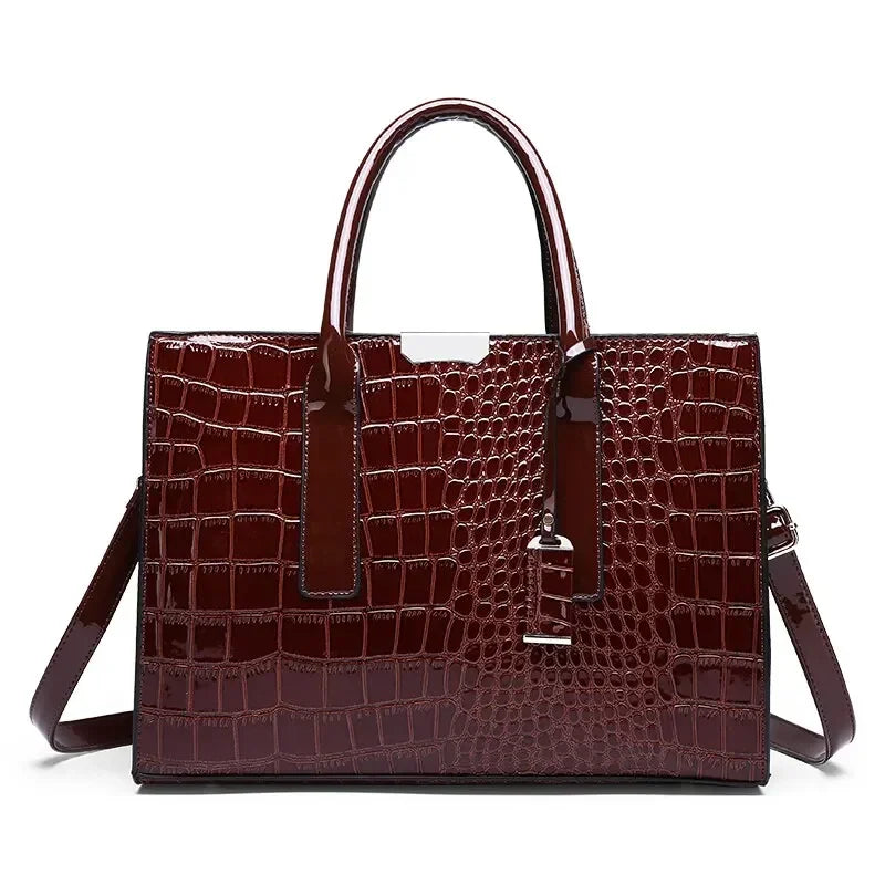 Bolsa Feminina Croco Vintage