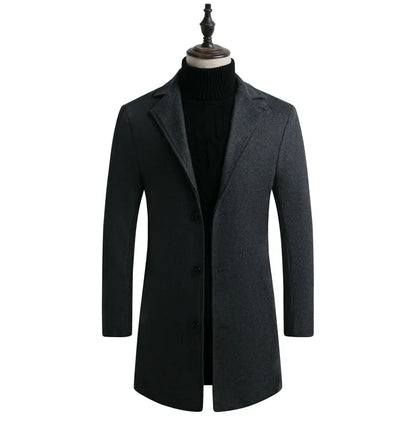 Sobretudo Masculino Slim em Lã