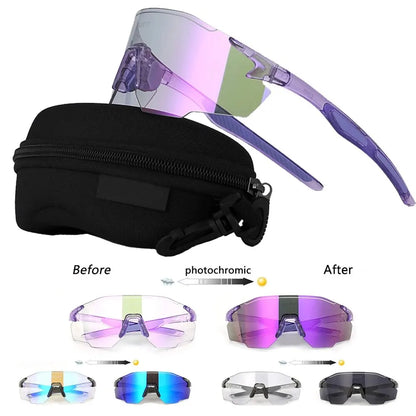 Óculos de Sol Fotocromático Polarizado UV400 para Ciclismo