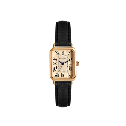 Relógio Feminino Vintage Quadrado em Couro