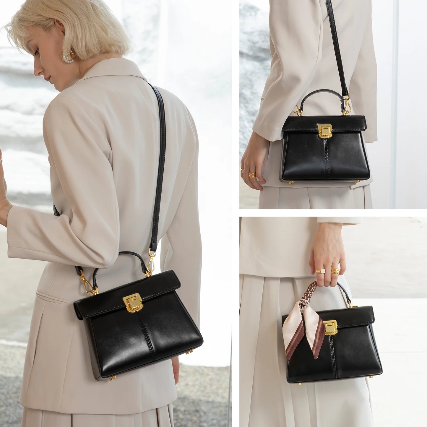 Bolsa Tote Feminina Grande Luxo Estampada de Ombro