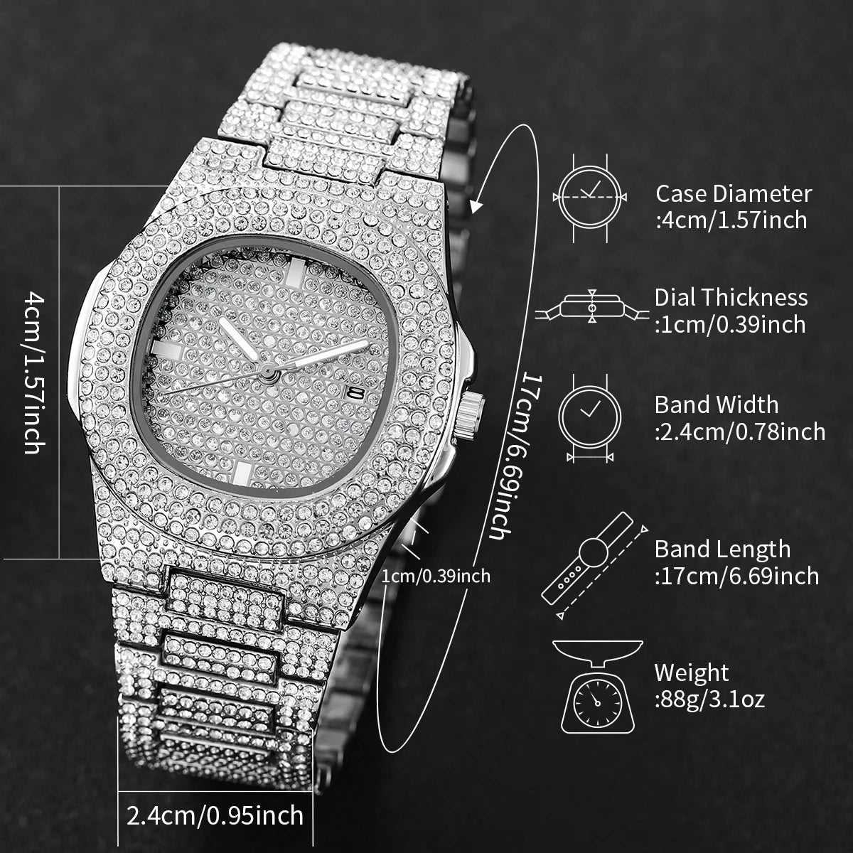 Relógio Masculino Diamond Classic