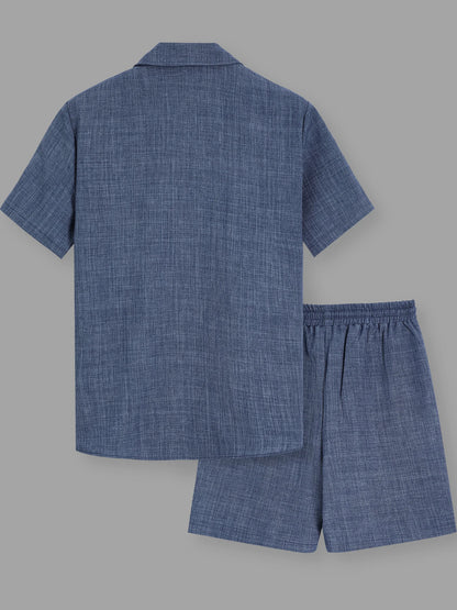 Conjunto Masculino Camisa e Bermuda Linho