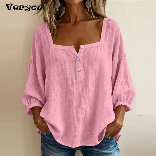 Camiseta Feminina Casual Manga 3/4