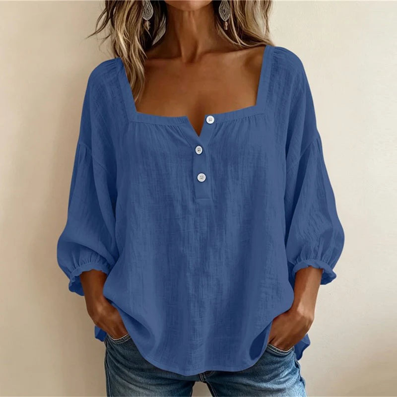Camiseta Feminina Casual Manga 3/4