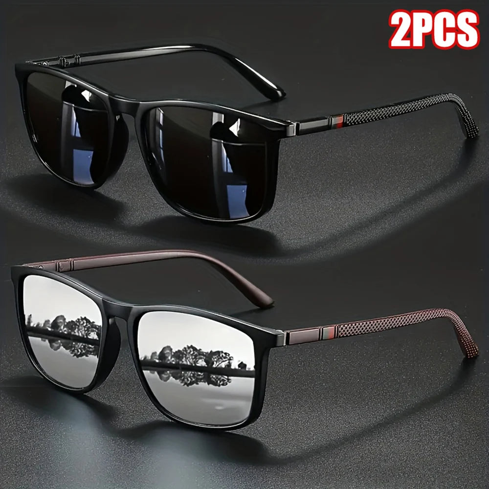 Óculos de Sol Quadrado Vintage Polarizado UV400