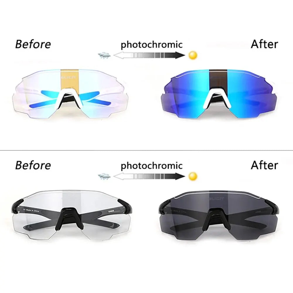 Óculos de Sol Fotocromático Polarizado UV400 para Ciclismo
