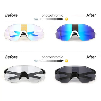Óculos de Sol Fotocromático Polarizado UV400 para Ciclismo