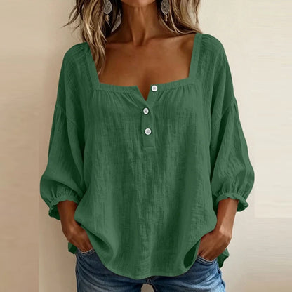 Camiseta Feminina Casual Manga 3/4