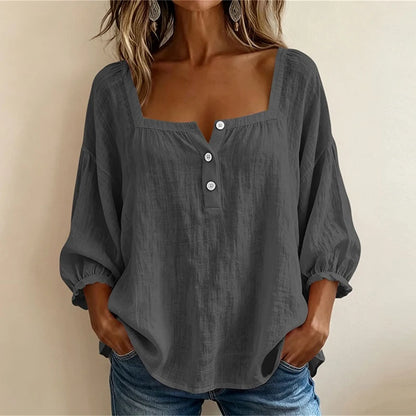 Camiseta Feminina Casual Manga 3/4
