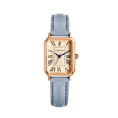 Relógio Feminino Vintage Quadrado em Couro