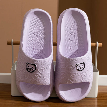 Chinelo Casual com Estampa de Ursinho