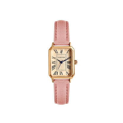 Relógio Feminino Vintage Quadrado em Couro