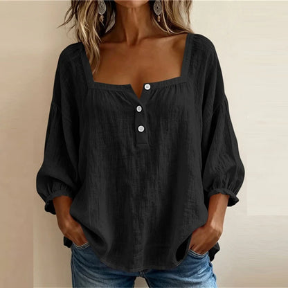 Camiseta Feminina Casual Manga 3/4