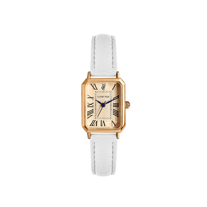 Relógio Feminino Vintage Quadrado em Couro