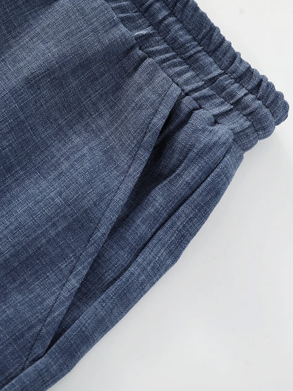 Conjunto Masculino Camisa e Bermuda Linho