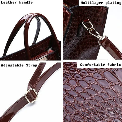 Bolsa Feminina Croco Vintage