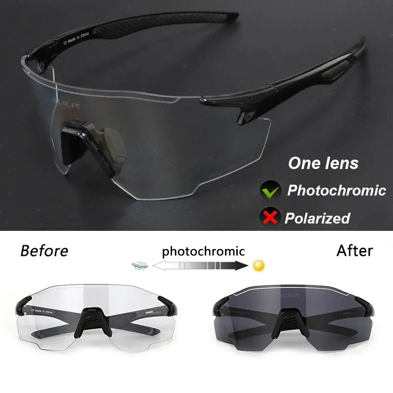 Óculos de Sol Fotocromático Polarizado UV400 para Ciclismo
