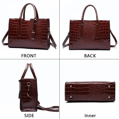 Bolsa Feminina Croco Vintage